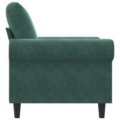 60 cm dark green velvet armchair