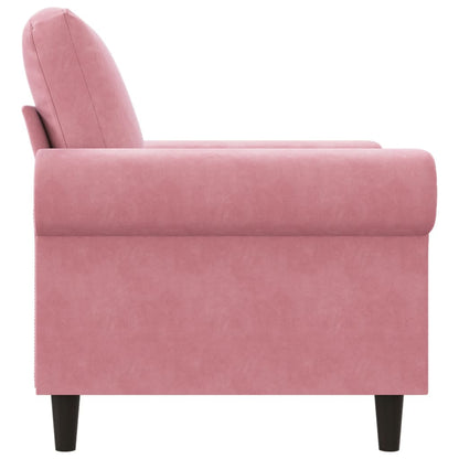 60 cm pink velvet armchair