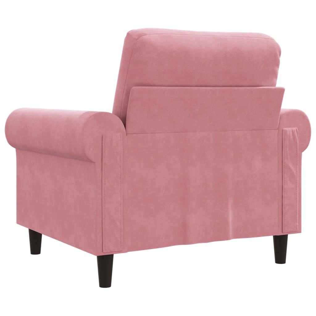 60 cm pink velvet armchair