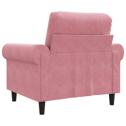 60 cm pink velvet armchair