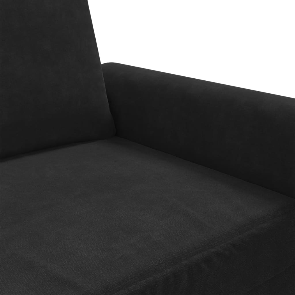 60 cm black velvet armchair