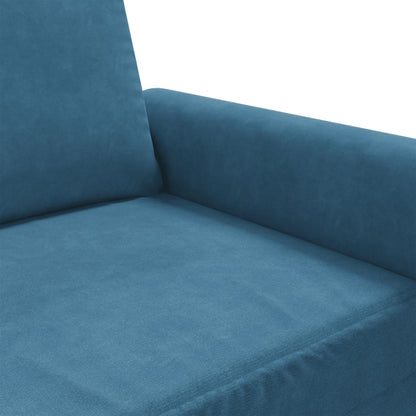 60 cm blue velvet armchair