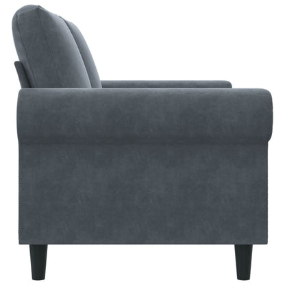 2-seater sofa 120 cm dark grey velvet