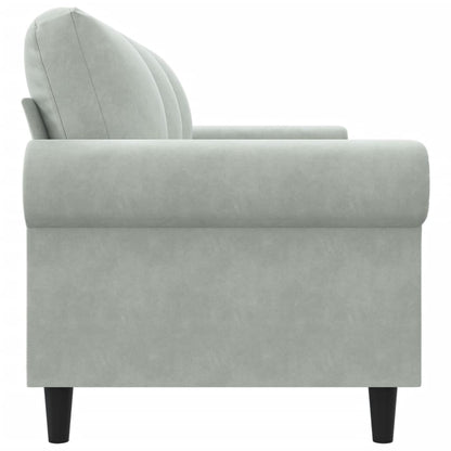Sofá de 3 lugares 180 cm veludo cinzento-claro