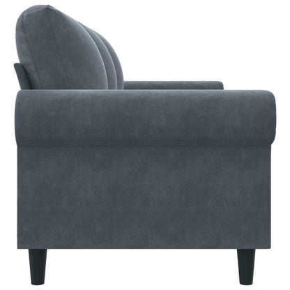 Sofá de 3 lugares 180 cm veludo cinza-escuro