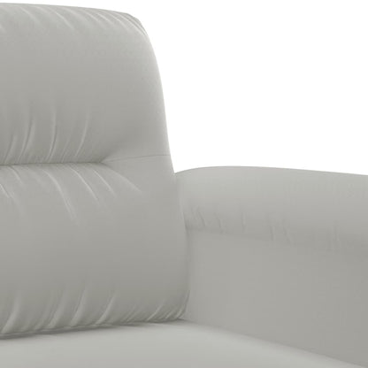 Armchair in microfiber fabric 60 cm light gray