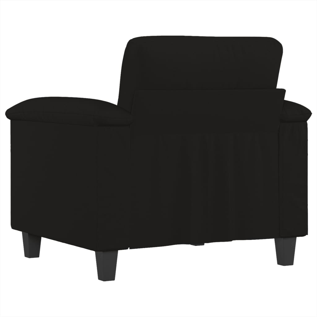 Poltrona 60 cm tecido de microfibra preto