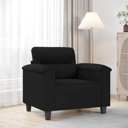Poltrona 60 cm tecido de microfibra preto