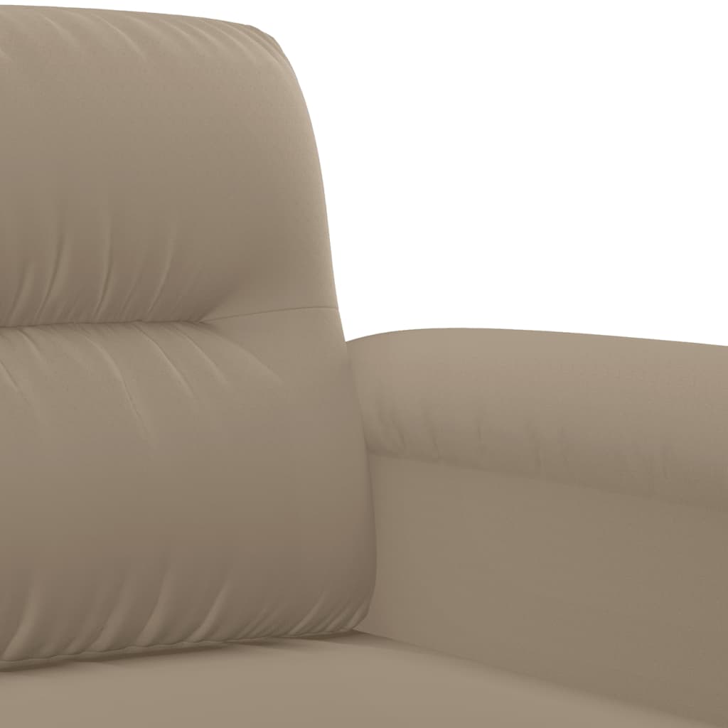 3-seater sofa 180 cm in grey-brown microfibre fabric
