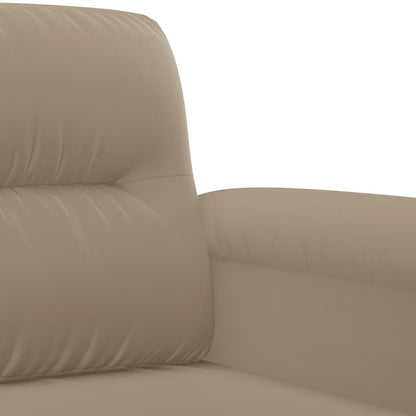 3-seater sofa 180 cm in grey-brown microfibre fabric