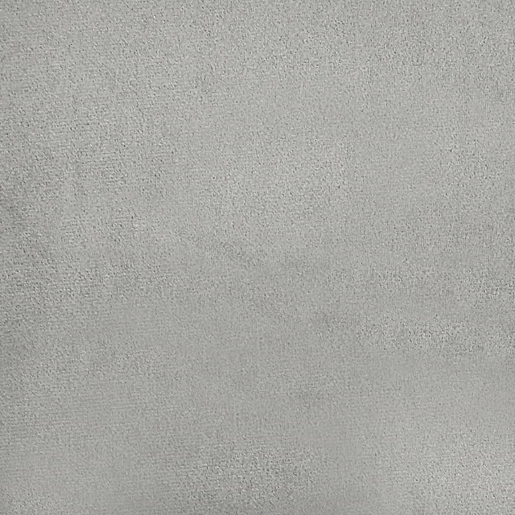 3-seater sofa 180 cm light grey microfibre fabric