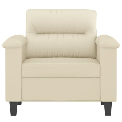 60 cm armchair in cream faux leather