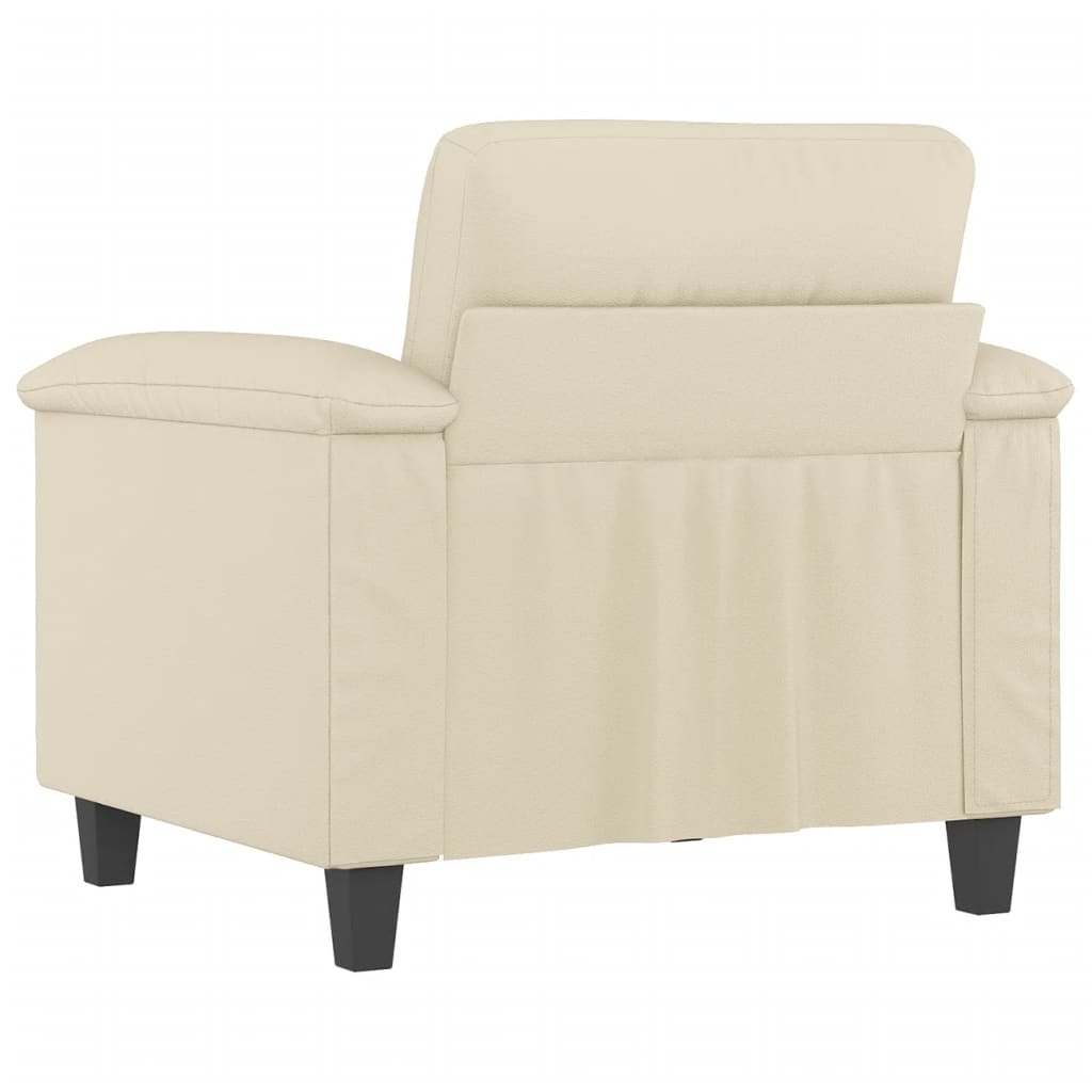 60 cm armchair in cream faux leather