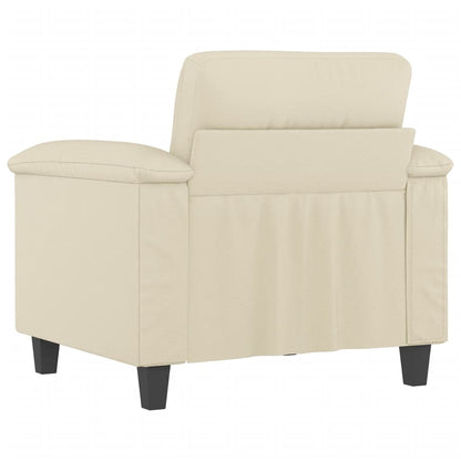 60 cm armchair in cream faux leather