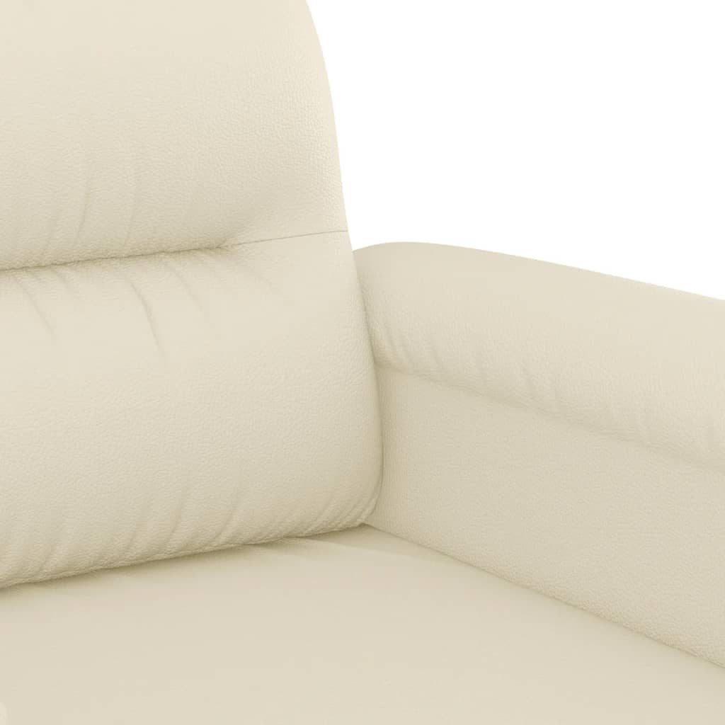 60 cm armchair in cream faux leather