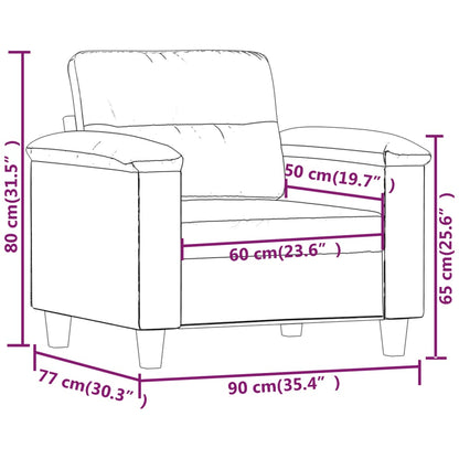 60 cm cappuccino artificial leather armchair
