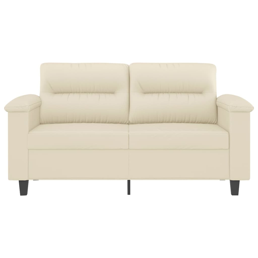 2-seater sofa 120 cm cream-colored artificial leather