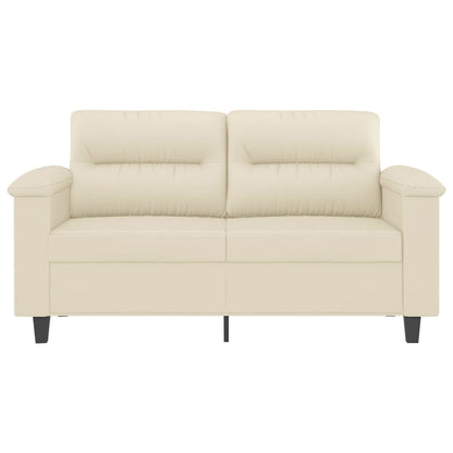 2-seater sofa 120 cm cream-colored artificial leather