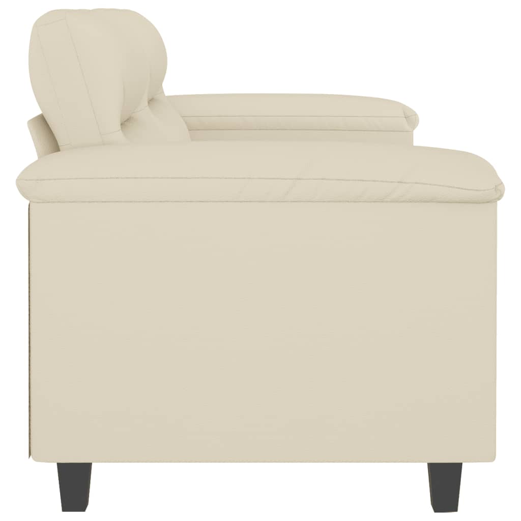 2-seater sofa 120 cm cream-colored artificial leather
