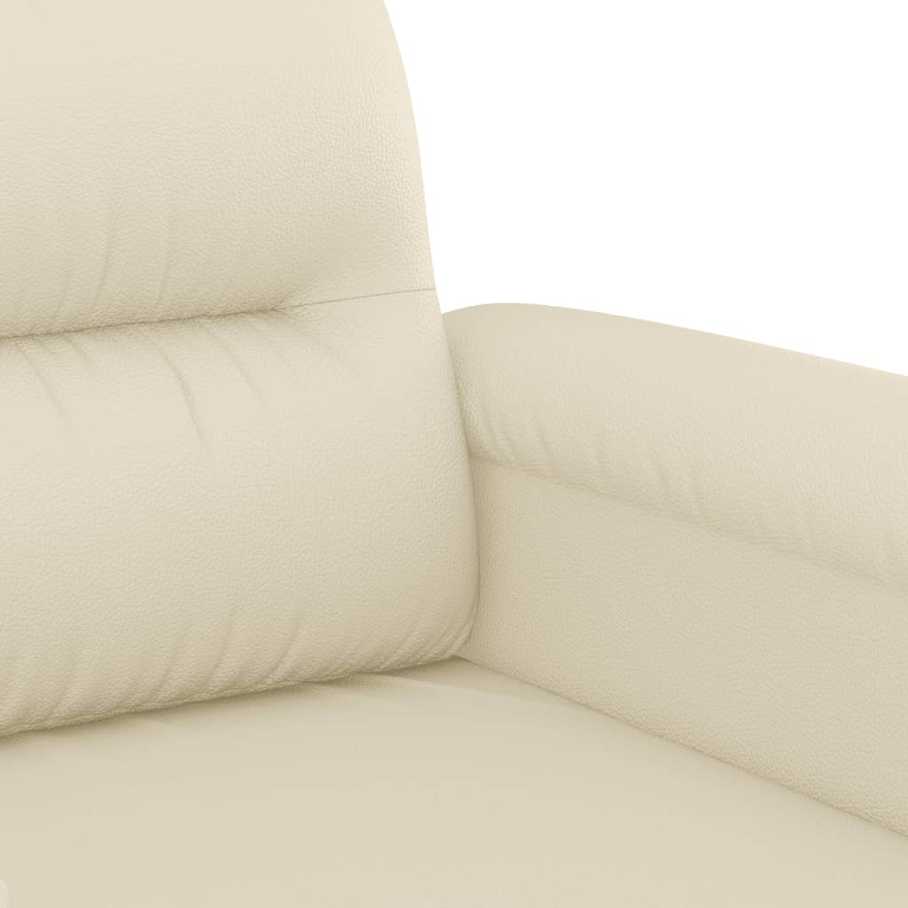 2-seater sofa 120 cm cream-colored artificial leather