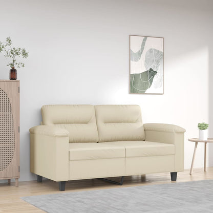 2-seater sofa 120 cm cream-colored artificial leather