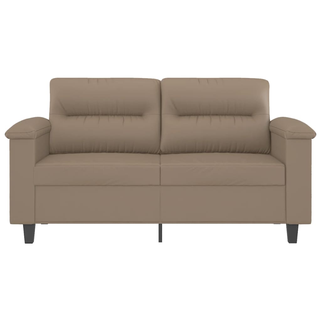 2-seater sofa 120 cm in cappuccino-colored faux leather
