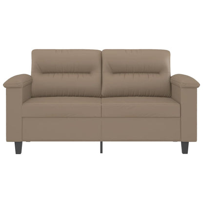 2-seater sofa 120 cm in cappuccino-colored faux leather