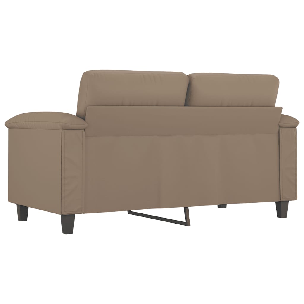 2-seater sofa 120 cm in cappuccino-colored faux leather