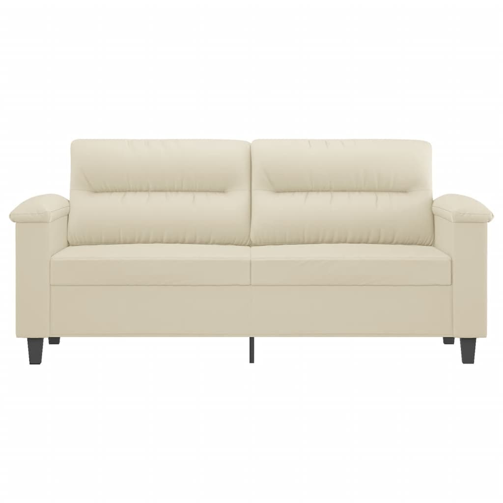 2-seater sofa 140 cm cream-colored artificial leather
