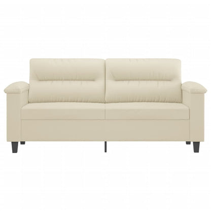 2-seater sofa 140 cm cream-colored artificial leather