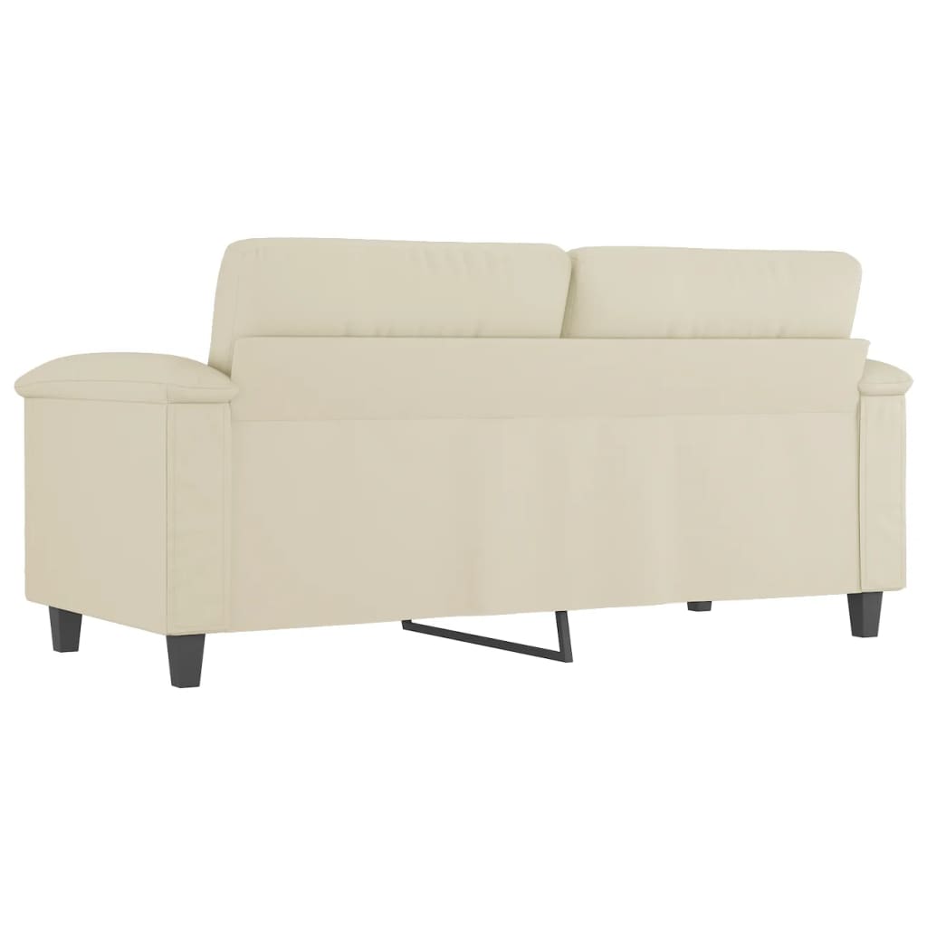 2-seater sofa 140 cm cream-colored artificial leather