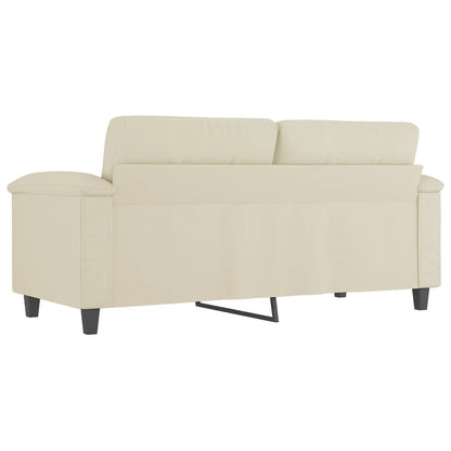 2-seater sofa 140 cm cream-colored artificial leather