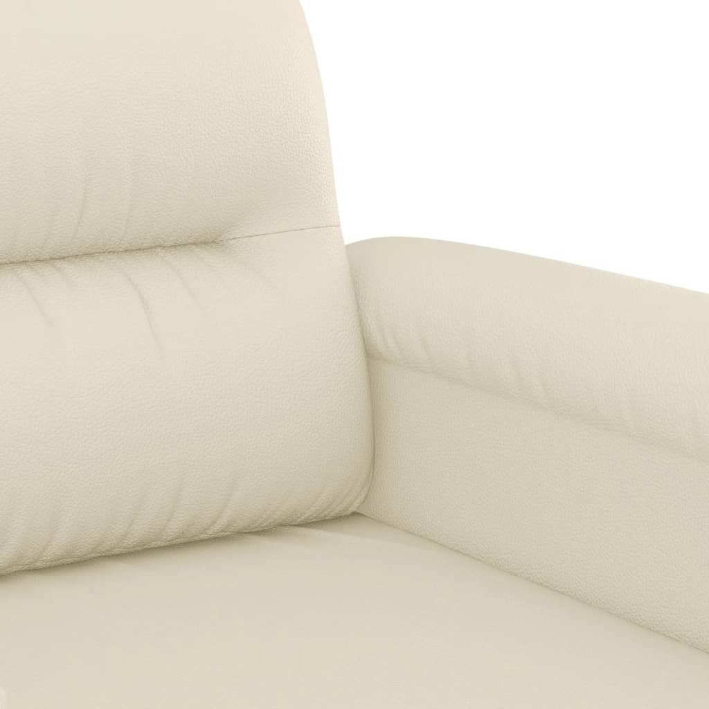 2-seater sofa 140 cm cream-colored artificial leather