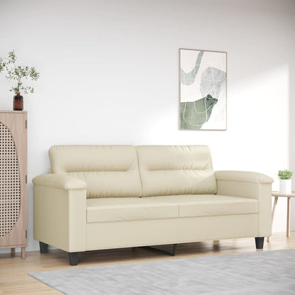 2-seater sofa 140 cm cream-colored artificial leather