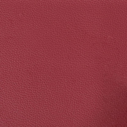 2-seater sofa 140 cm red faux leather