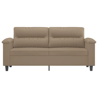 2-seater sofa 140 cm in cappuccino-colored faux leather