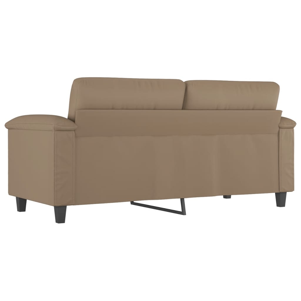 2-seater sofa 140 cm in cappuccino-colored faux leather