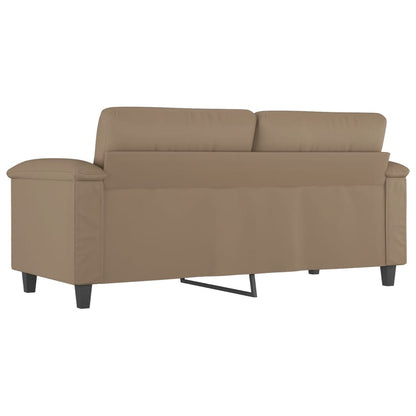 2-seater sofa 140 cm in cappuccino-colored faux leather