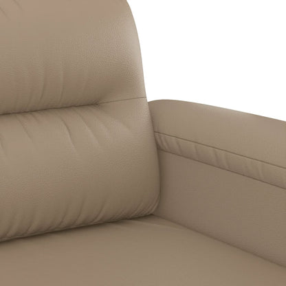 2-seater sofa 140 cm in cappuccino-colored faux leather