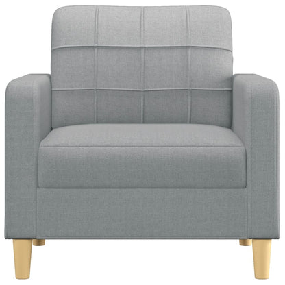Poltrona tecido 60 cm cinzento-claro