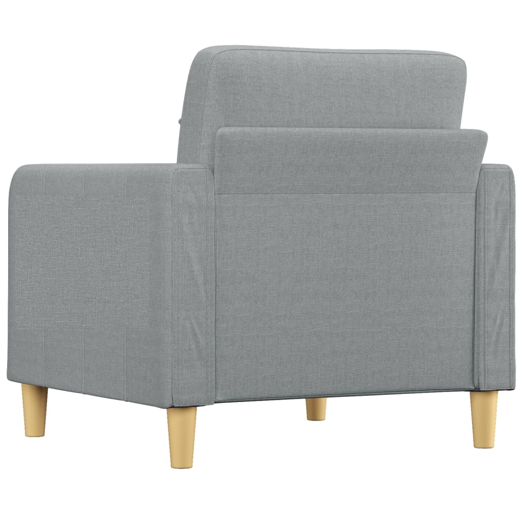 Poltrona tecido 60 cm cinzento-claro