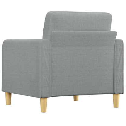 Poltrona tecido 60 cm cinzento-claro