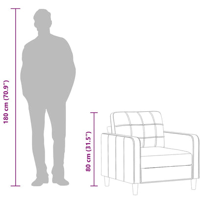 Poltrona tecido 60 cm cinzento-claro