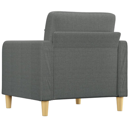 Poltrona 60 cm tecido cinzento-escuro