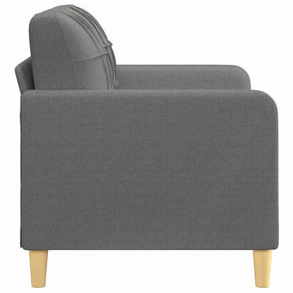 2-seater sofa in dark grey fabric 120 cm