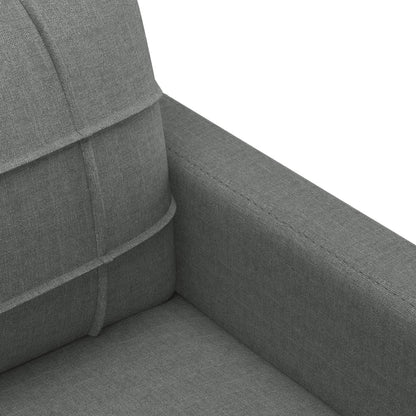2-seater sofa in dark grey fabric 120 cm