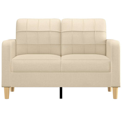 Sofá de 2 lugares tecido 120 cm cor creme