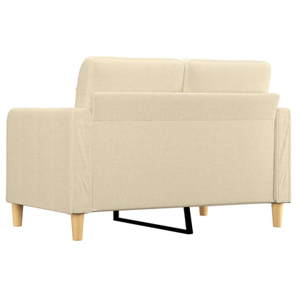 Sofá de 2 lugares tecido 120 cm cor creme
