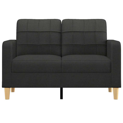 Sofá de 2 lugares tecido 120 cm preto
