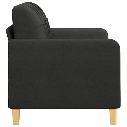 Sofá de 2 lugares tecido 120 cm preto
